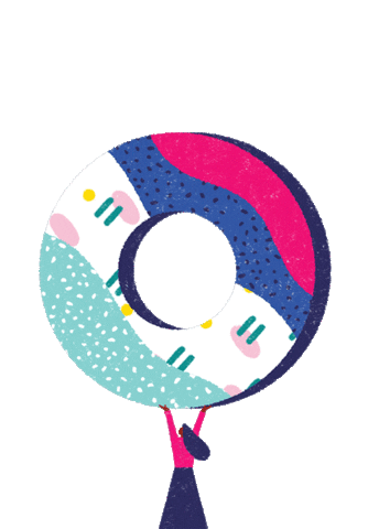 Patterns Donut Sticker by Yukai Du
