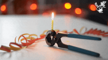 Burning Happy Birthday GIF