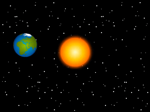 animation of earth spinning and seasons