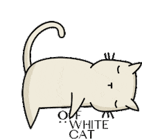 Off White Cat Sticker