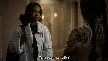 Discuss Lets Talk GIF by grown-ish