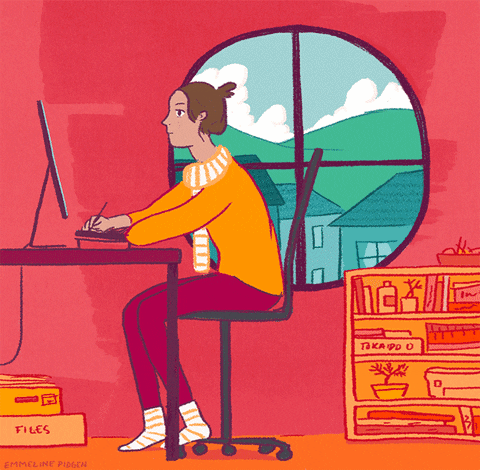 Studying College Life GIF by Emmelinedraws