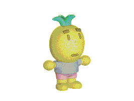 3D Pineapple Sticker
