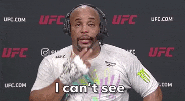 Cant See Daniel Cormier GIF by UFC