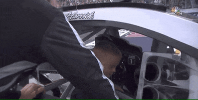 Cant Hear You Kevin Harvick GIF by NASCAR