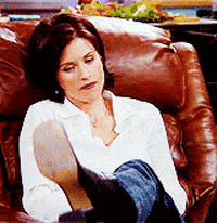 courteney cox middle finger GIF