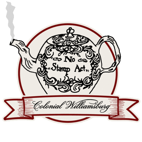 Stamp Act Tea Sticker by Colonial Williamsburg