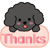 Thank Poodle Sticker