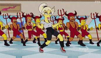 the simpsons dancing GIF