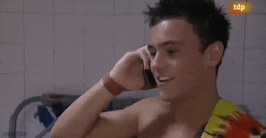tom daley kiss GIF