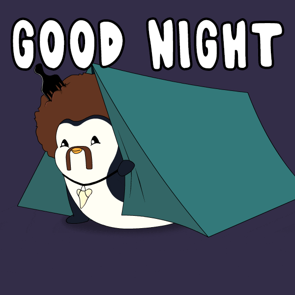 Signing Off Good Night GIF by Pudgy Penguins