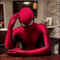 Tired Spiderman GIF