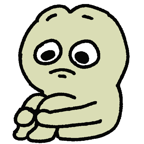 Sad Frog Sticker