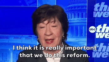 Susan Collins Reform GIF by GIPHY News