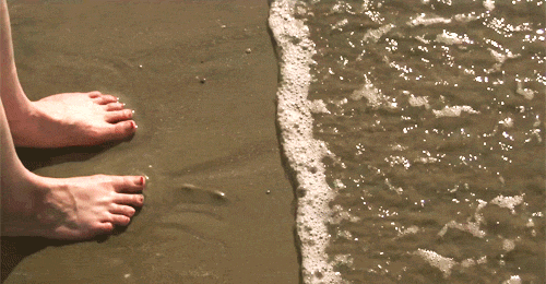 feet on the beach gif