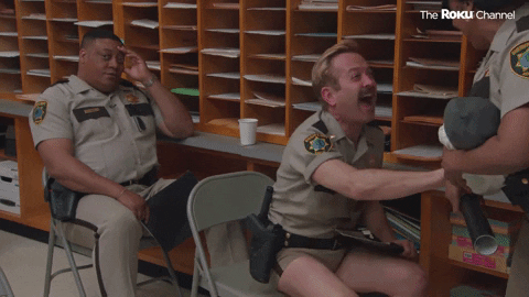 Laughing Hard Reno 911 GIF by The Roku Channel