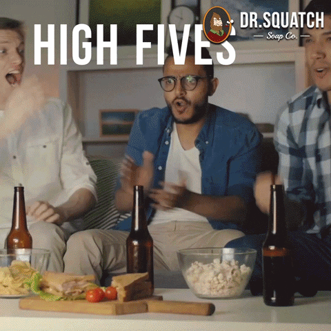 High Five Shower GIF by DrSquatchSoapCo