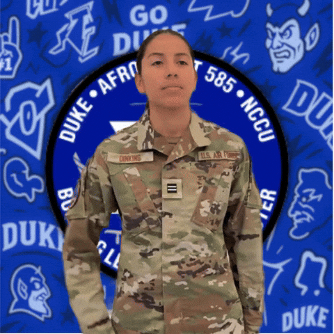 Salute Airforce GIF by Duke AFROTC