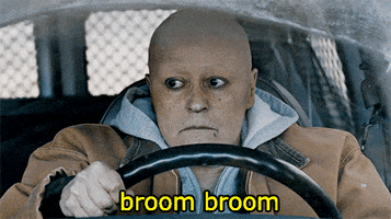 i'm in my moms car broom broom