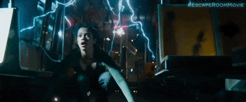 Electric Shock Jump GIF by Escape Room