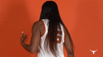 Texas Basketball Hair Flip GIF by Texas Longhorns