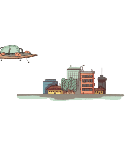 Alien Sticker by Blue Monkey Studio