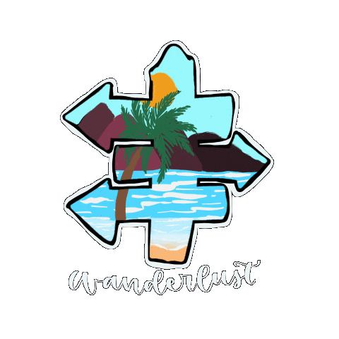 Travel Island Sticker
