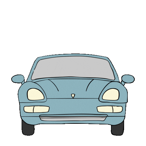 Blue Car Pink Sticker by MaRynn Taylor