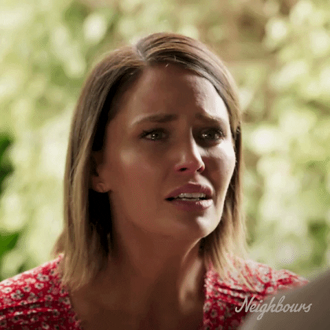 Sad Elly Conway GIF by Neighbours (Official TV Show account)