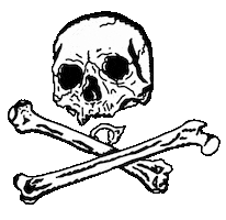 Skull Bones Halloween Sticker by Relo GIFS