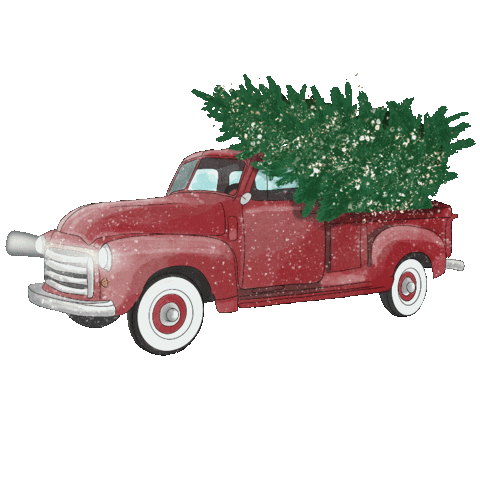 Driving Merry Christmas Sticker