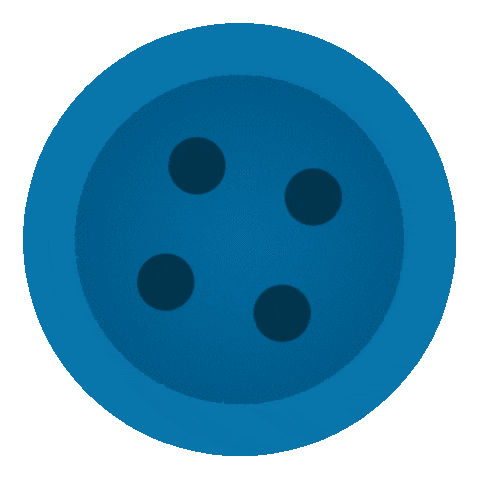 Button Blue Sticker