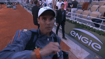 rafael nadal wink GIF by Roland-Garros