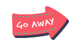 Go Away Sticker by Mybeautypedia