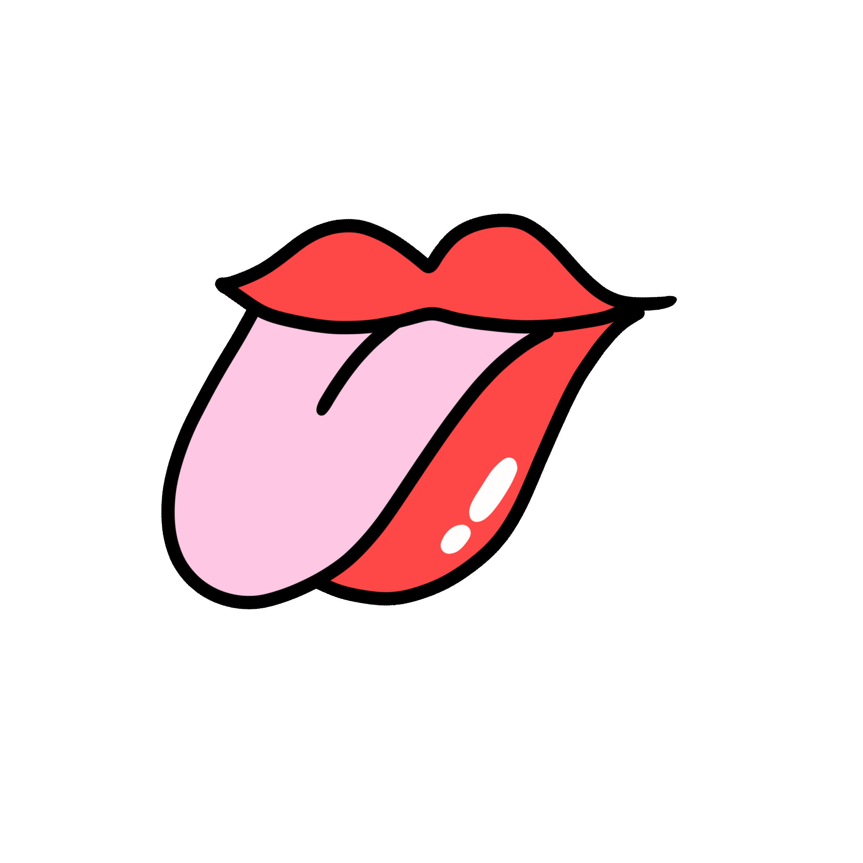 Lips Tongue Out Sticker by Sophie Rose Brampton for iOS & Android GIPHY