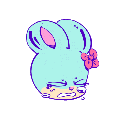 Sad Bunny Sticker by Su.plex