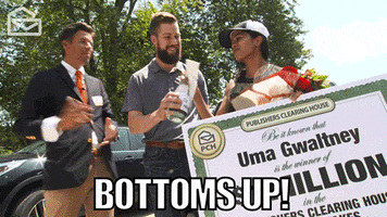 Celebrate Bottoms Up GIF by Publishers Clearing House