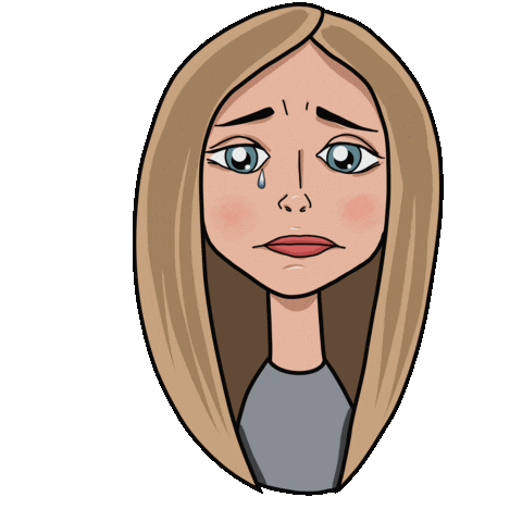 Cry Sad Face Sticker