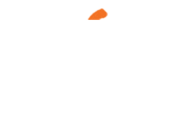 Arrow Orange Sticker by Vcreate
