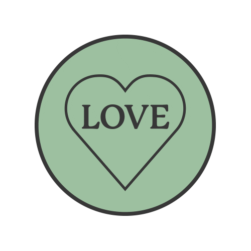 In Love Heart Sticker by Vinterior