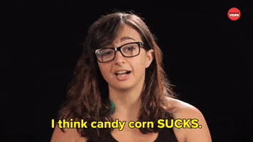Candy Corn Sucks GIF by BuzzFeed