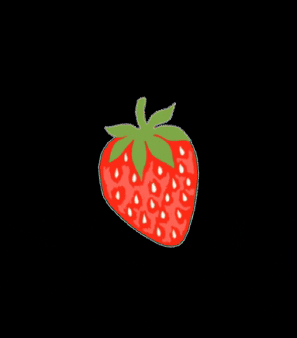 Strawberry GIF by Karen Mabon