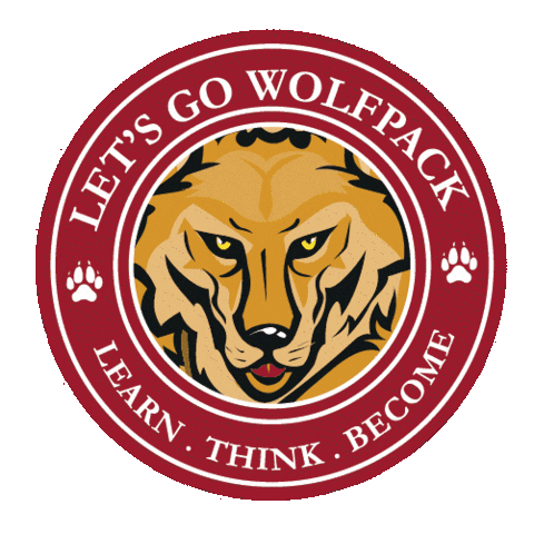 University Wolf Sticker by AUK