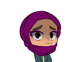 LunaOofer crying scared muslim hijab GIF