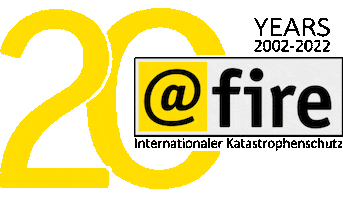 20 Years Fire Sticker by @fire – Internationaler Katastrophenschutz