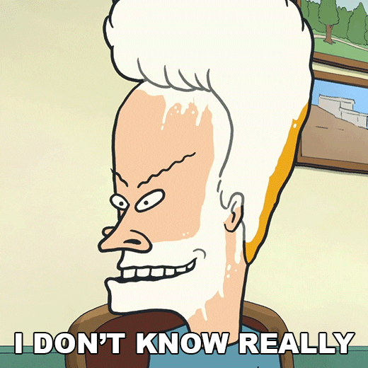I Dont Know Beavis And Butthead GIF by Paramount+