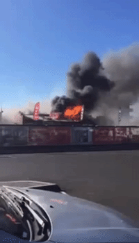 Abandoned Warehouse Catches Fire in Brunswick, Melbourne