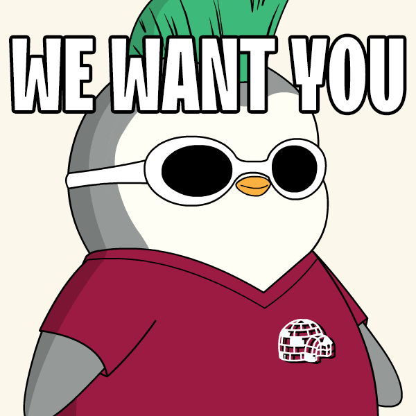 Come You Are Wanted GIF by Pudgy Penguins