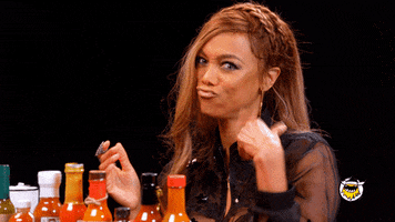 Tyra Banks Wings GIF by First We Feast: Hot Ones
