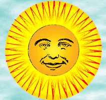 Sun And Moon Smile GIF by RetroCollage